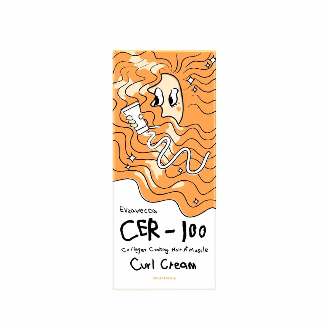 CER100 Collagen Coating Hair A+ Muscle Curl Cream Crema para Rulos