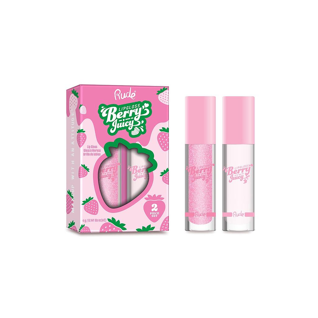 Berry Juicy Lip Gloss Duo Set (Flirty & Pure)