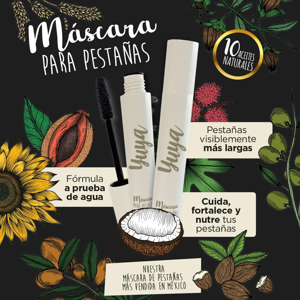Yuya Máscara de Pestañas con 10 Aceites Naturales Negro