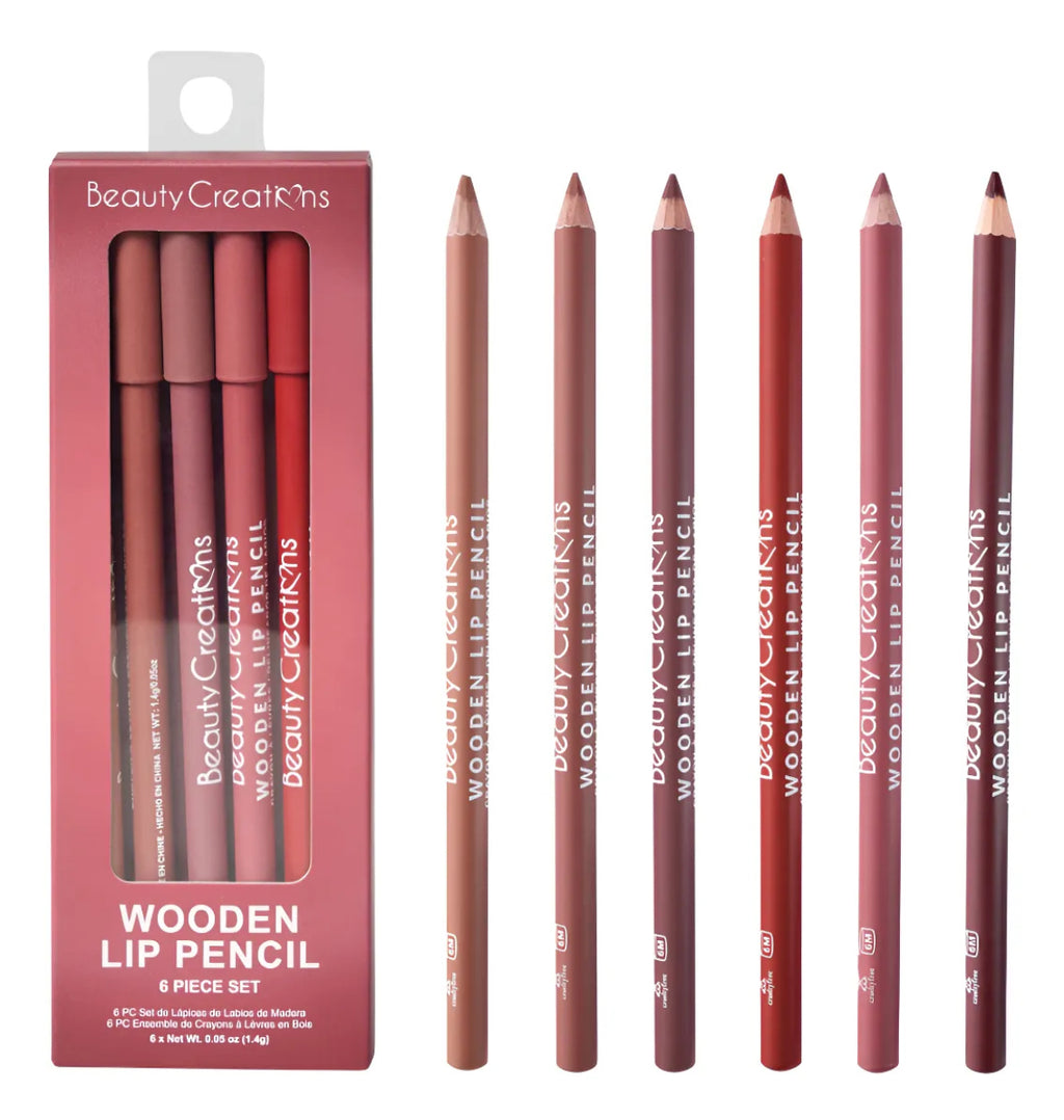 Set de Delineadores Wooden Lip Pencil Set