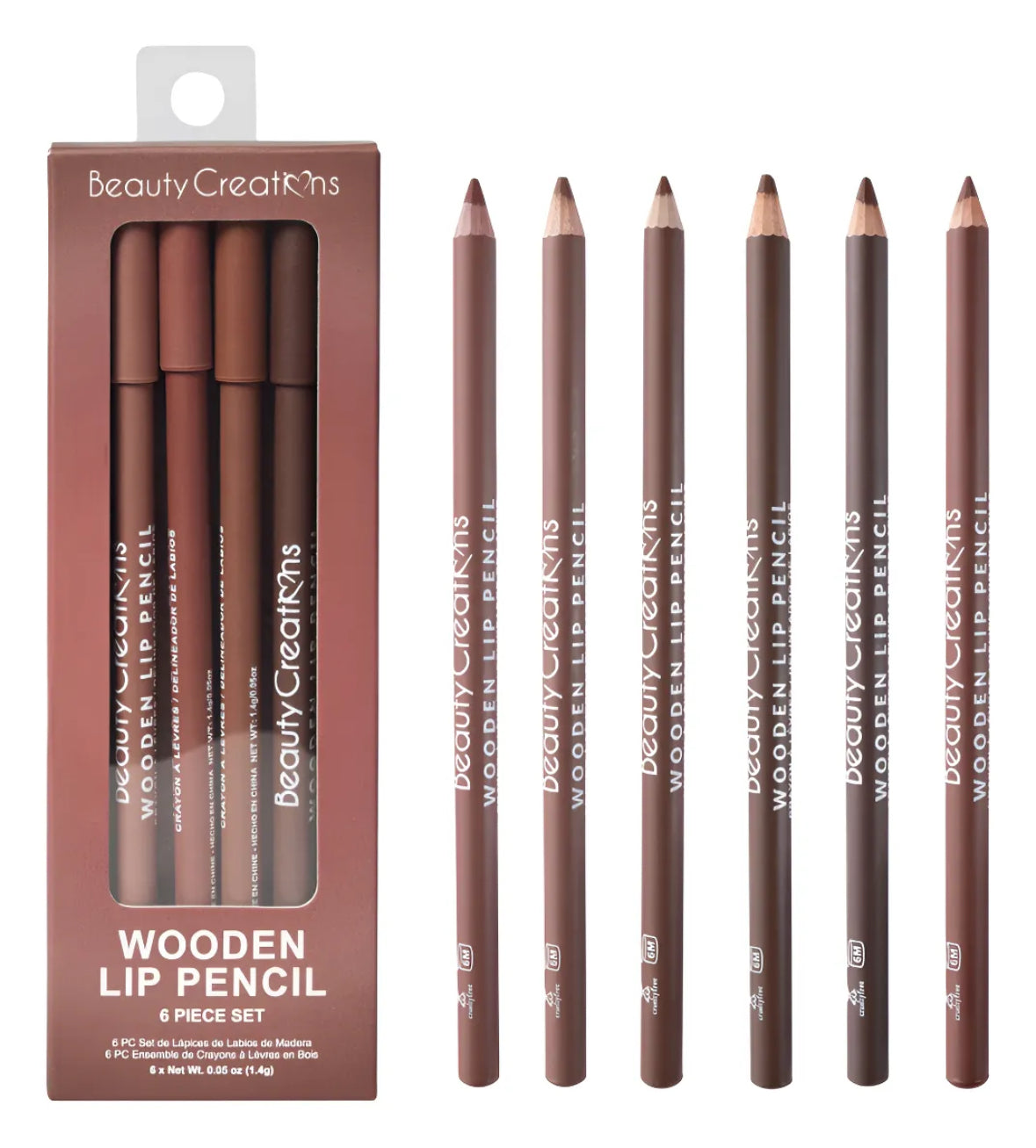 Set de Delineadores Wooden Lip Pencil Set
