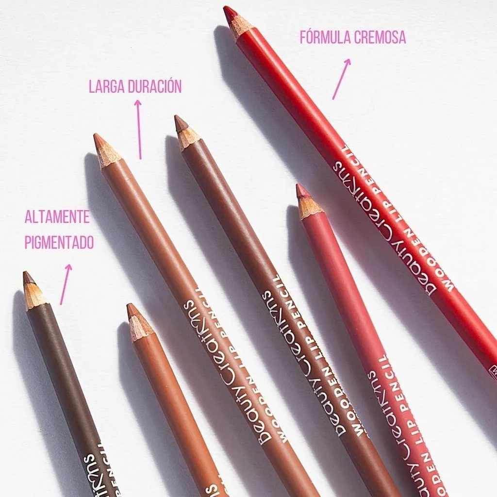 Wooden Lip Pencil Set Delineador de Labios