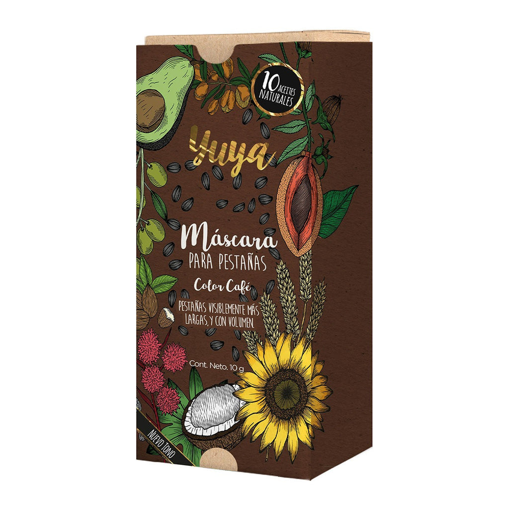 Yuya Máscara de Pestañas con 10 Aceites Naturales Café