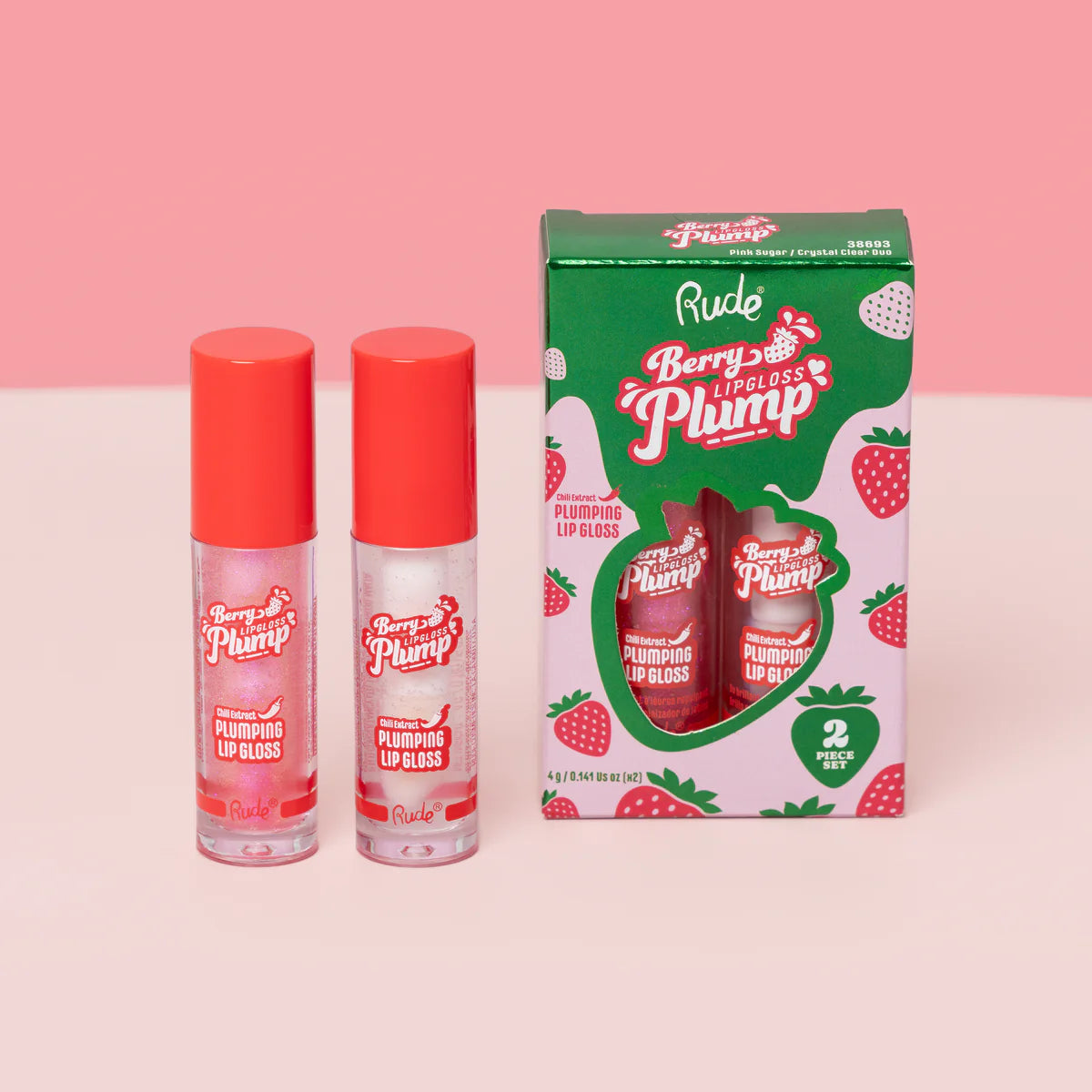 Berry Lip Gloss Plump Duo Rude Cosmetics